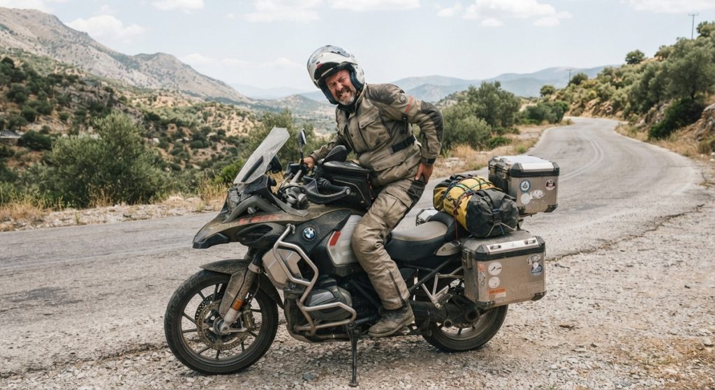 Butt pain after riding a motorcycle