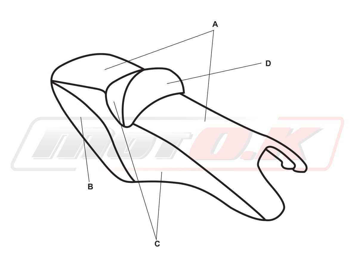 Seat cover for Yamaha T-Max 500/530 ('08-'16)