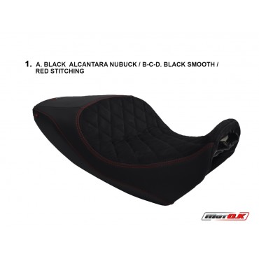 Seat Cover For Ducati DIAVEL 1260 S ('19-'21) made of Nubuck & Smooth Fabric  