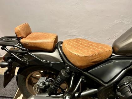 Custom made, genuine leather, seat covers for Honda CMX500 Rebel